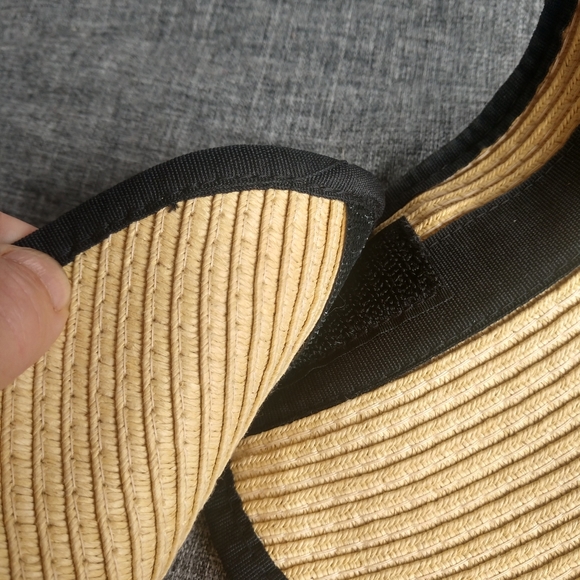 J. Crew Visor Packable Tan Black Wrap Around Adjustable One Size - Picture 12 of 12